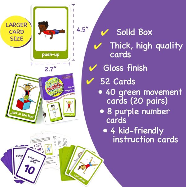 Exercise Cards for Kids - Kids Exercise Equipment for Indoor...