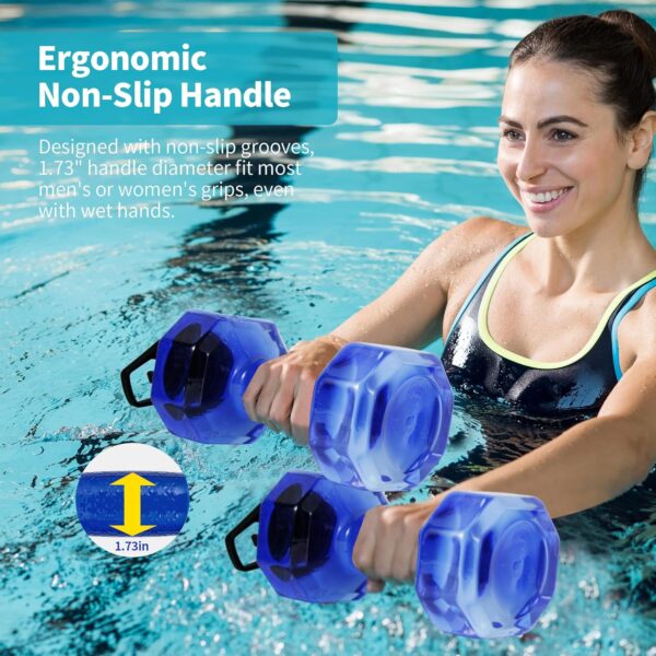 Water Weights for Pool Exercise Set of 2, Aquatic Exercise D...