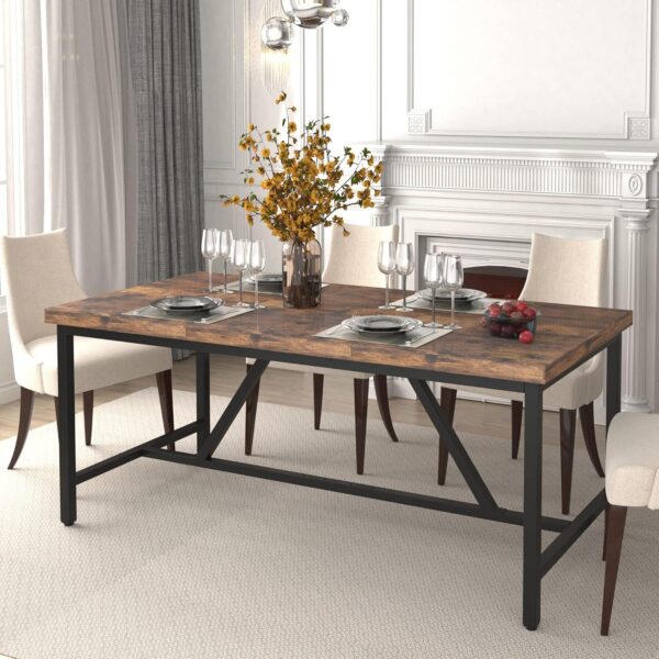 YITAHOME 70.8" Large Kitchen Dining Room Table for 6-8 Peopl...