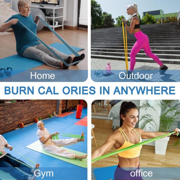 5 Pcs Professional Resistance Bands. Latex-Free, Elastic Ban...