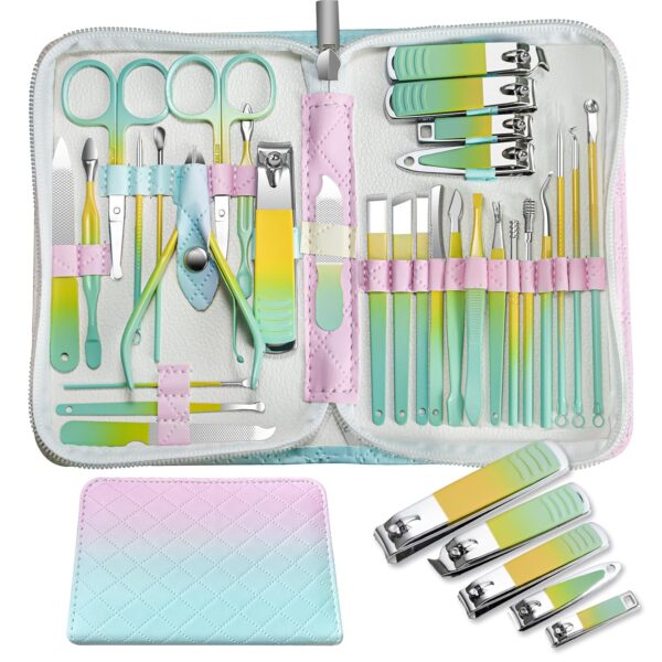 Manicure Set Women Personal Nail Care Kit, 30 in 1 Professio...