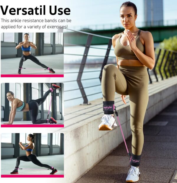WALITO Ankle Resistance Bands with Cuffs, Exercise Bands for...