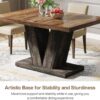 Tribesigns 47-Inch Dining Table for 4, Black Kitchen Dinner ...