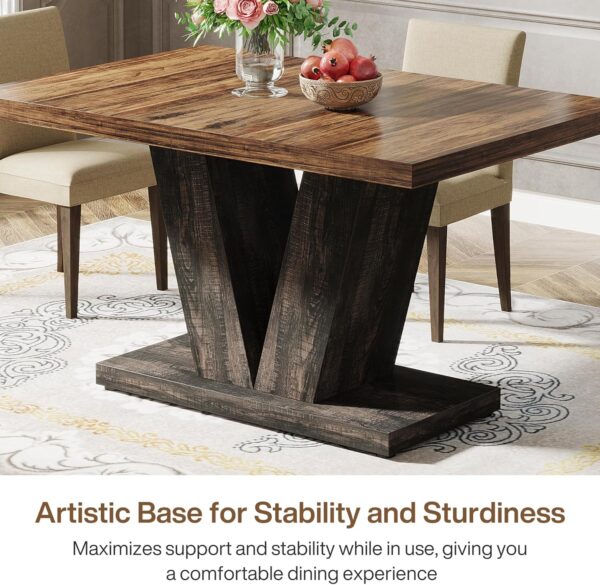 Tribesigns 47-Inch Dining Table for 4, Black Kitchen Dinner ...