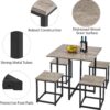 Yaheetech Dining Table Set for 4 Industrial Kitchen Table wi...