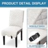 H.VERSAILTEX 100% Waterproof Dining Chair Covers Set of 4 Te...