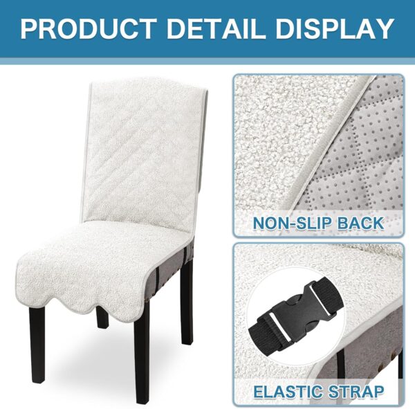 H.VERSAILTEX 100% Waterproof Dining Chair Covers Set of 4 Te...