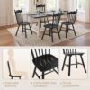 LUE BONA Black Dining Chairs Set of 4, Windsor Wooden Dining...