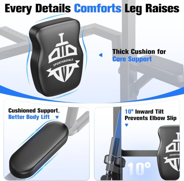 Sportsroyals Pull Up Bar Dip Station Power Tower Assistive T...