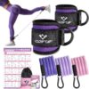 Ankle Resistance Bands With Cuffs for Working Out, Kickbacks...