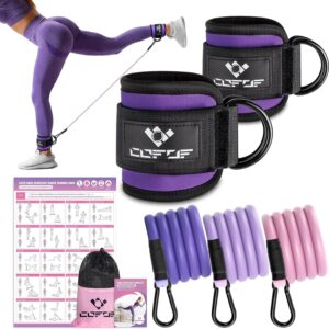 Ankle Resistance Bands With Cuffs for Working Out, Kickbacks...