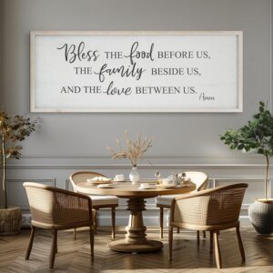 Bless The Food Before Us Home Decor Wall Sign For Family Kit...