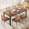 GarveeHome Industrial Dining Table for 6-8 People, 78.7 Inch...