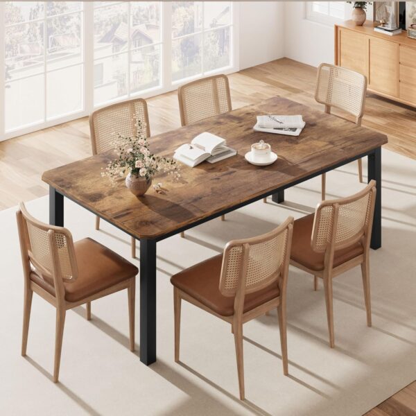 GarveeHome Industrial Dining Table for 6-8 People, 78.7 Inch...