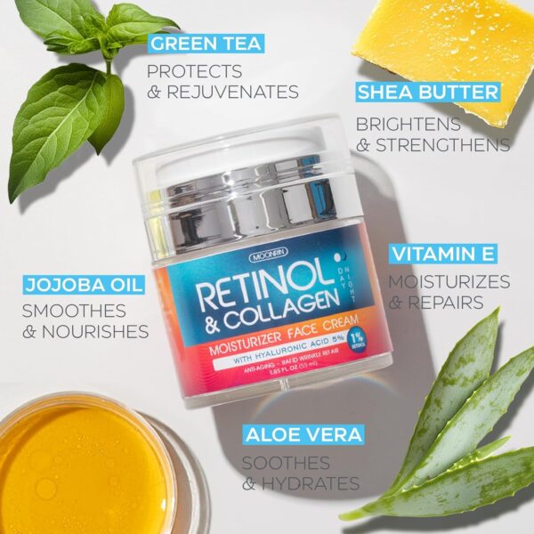 Retinol Cream for Face with Hyaluronic Acid, Anti Aging Wrin...
