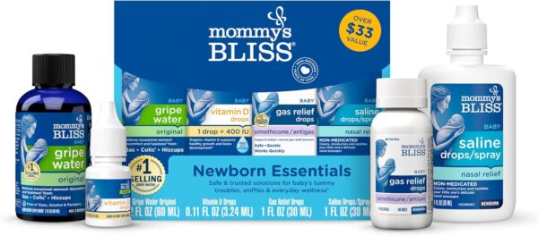 Mommy's Bliss Newborn Essentials Gift Set, Includes Gripe Wa...