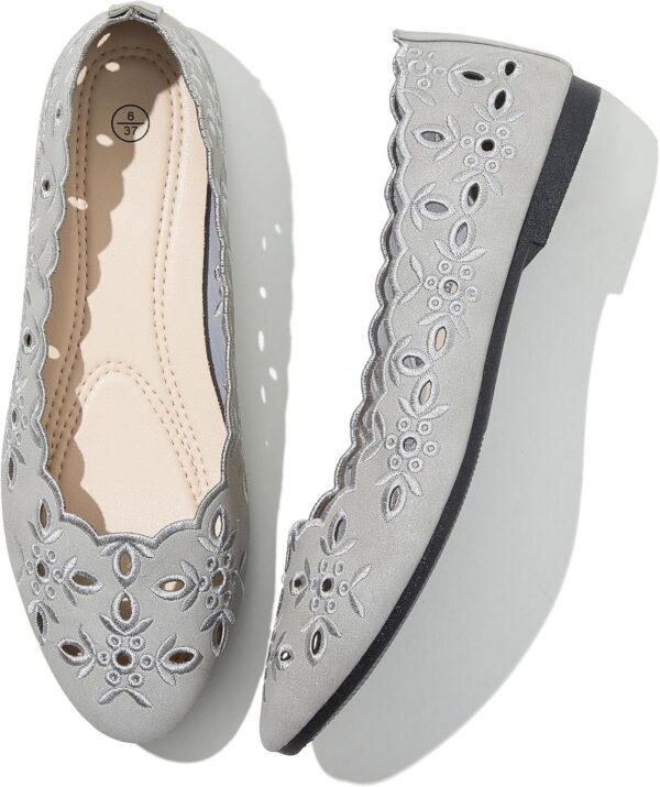 Shupua Women's Comfortable Dress Shoes Ballet Flats Slip On ...