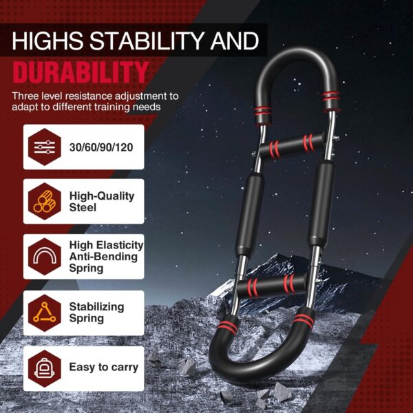 Adjustable Power Twist Arm Trainer (30-120 lbs), Chest and F...