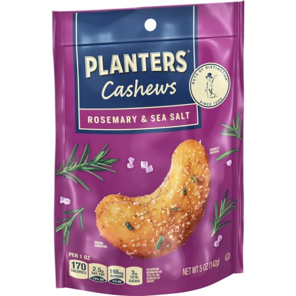 PLANTERS Cashews Rosemary & Sea Salt - Trail Mix Snack Packs...