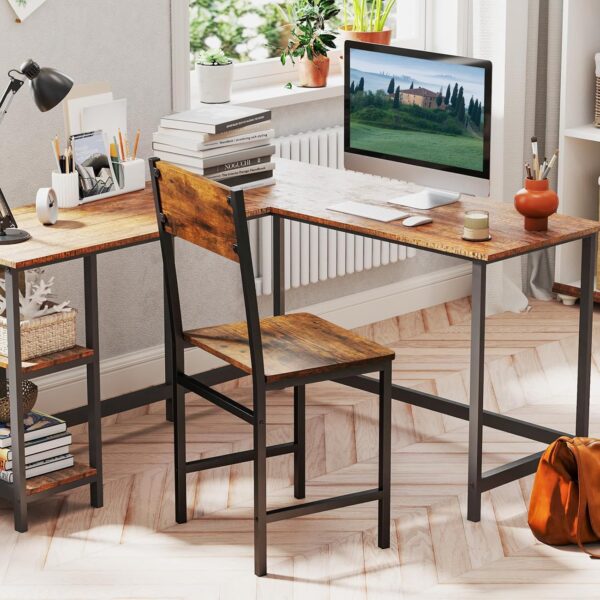 Giantex Dining Chairs Set of 4, Industrial Kitchen Chairs wi...