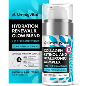 SimplyVital Moisturizer for Neck & Décolleté – With Collagen...