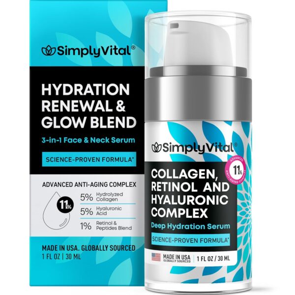 SimplyVital Moisturizer for Neck & Décolleté – With Collagen...