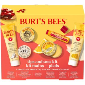 Burt's Bees Gifts Ideas, Tips and Toes Kit, 6 Travel Size Pr...