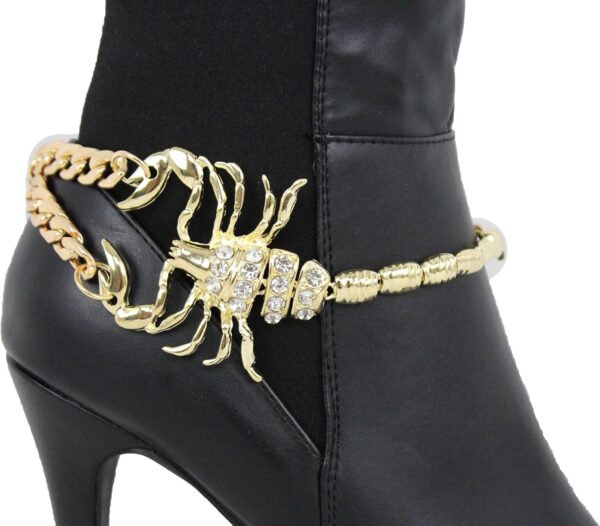 TFJ Women Boot Bracelet Western Fashion Jewelry Gold Metal C...