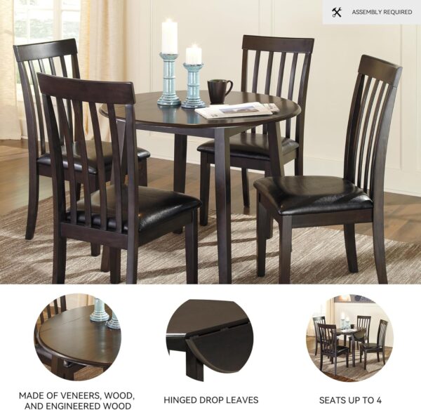 Signature Design by Ashley Hammis Round Dining Room Drop Lea...