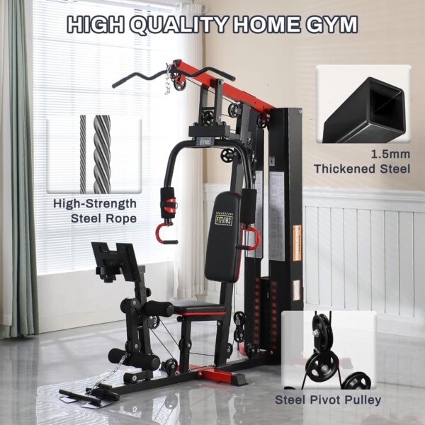 Home Gym, Multifunctional Workout Equipment with Leg Press, ...