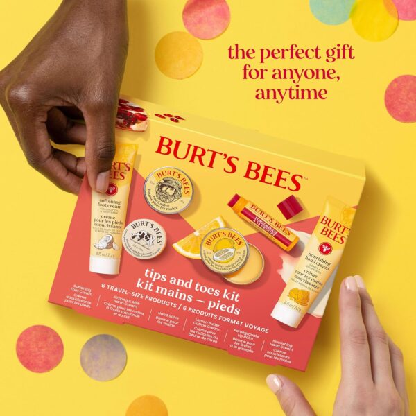 Burt's Bees Gifts Ideas, Tips and Toes Kit, 6 Travel Size Pr...