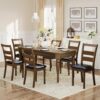 COLAMY Upholstered Dining Chairs Set of 2, PU Leather Ladder...