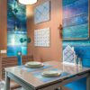 HeloHo Placemats Set of 4,Vinyl Table Place Mats Stain Resis...