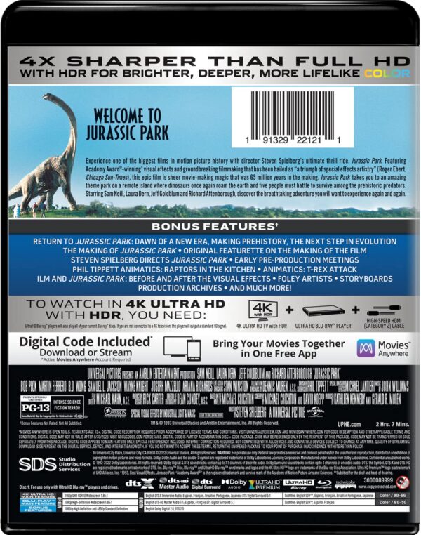 Jurassic Park - 4K Ultra HD + Blu-ray + Digital [4K UHD]