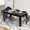 Giantex Dining Table for 6, Rectangular Kitchen Table with 3...