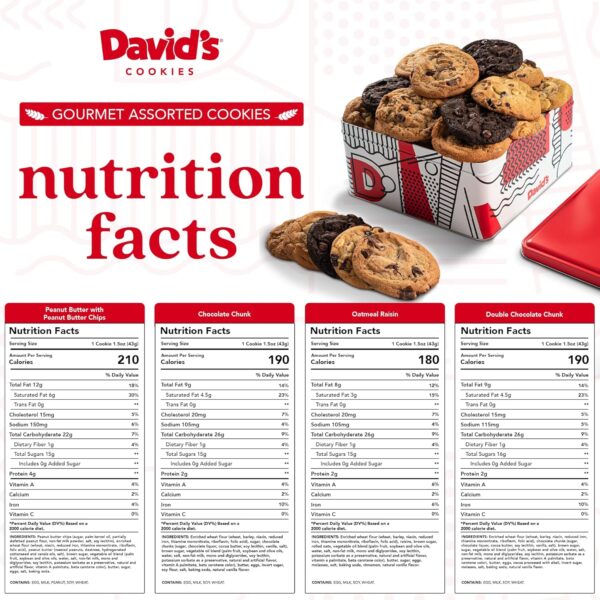 David's Cookies 2lbs Assorted Flavors Fresh Baked Cookies - ...