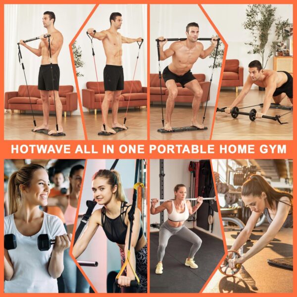 HOTWAVE Portable Workout Equipment with 20 Gym Accessories.P...
