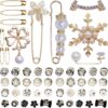 52pcs Brooch Pins Charms For Socks Bulk Fashion Decorative S...