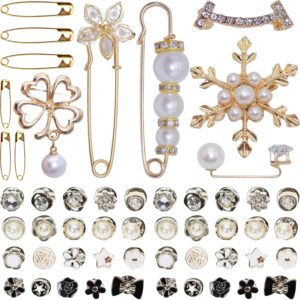 52pcs Brooch Pins Charms For Socks Bulk Fashion Decorative S...