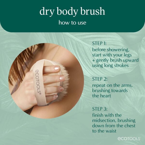 EcoTools Dry Body Brush, Cruelty-Free Bristles Exfoliate & S...