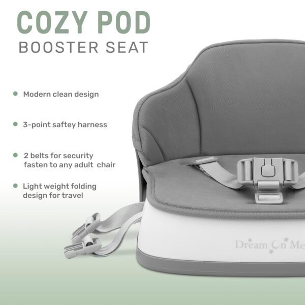 Dream On Me Cozy Pod Booster Seat with Removable Cover in Gr...