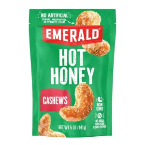 Emerald Nuts Hot Honey Cashews (1-Pack) | 5oz Resealable Bag...
