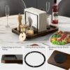 Napkin Holder for Table, Rotating Metal Napkin Dispenser wit...