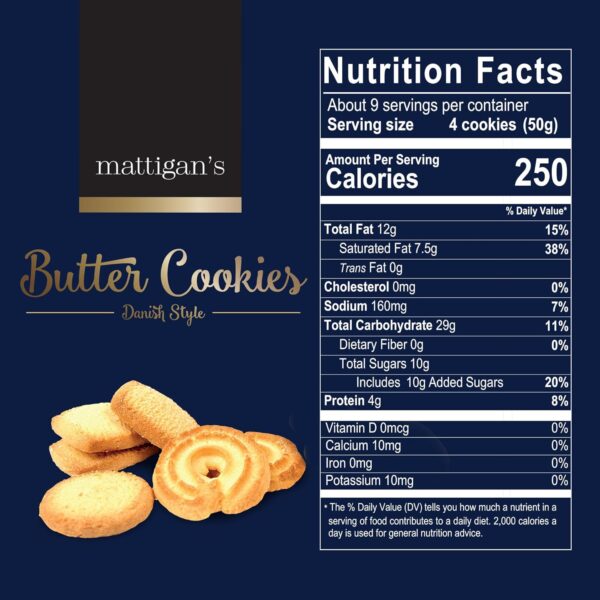 Mattigan's Butter Cookies Traditional Danish Style Cookie As...