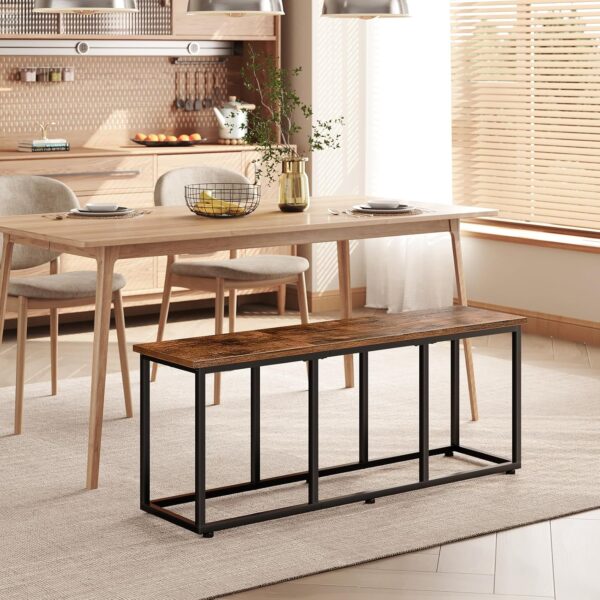 HOOBRO Dining Bench, 47.2 Inch Dining Table Bench, Industria...