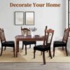 Waterproof Dining Chair Seat Covers Leather Kitchen Seat Cov...