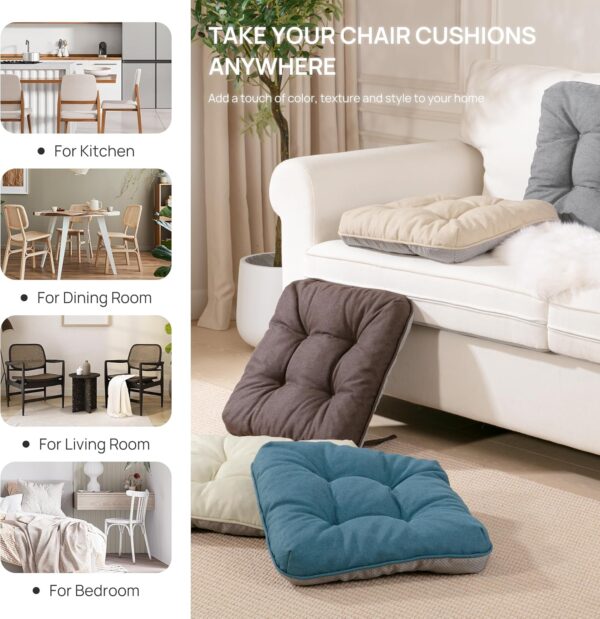 Love's cabin Memory Foam Chair Cushions Set of 4, Outdoor/In...