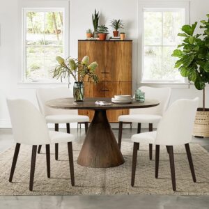 COLAMY Upholstered Dining Chairs Set of 4, Modern Fabric Din...