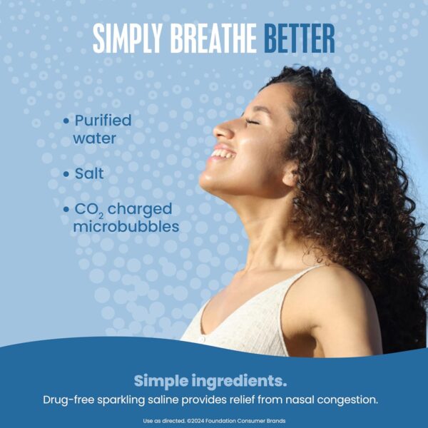 Breathe Right Sparkling Saline Nasal Rinse Spray – Effervesc...