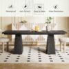 LITTLE TREE Dining Table for 6 People, Wooden Table, Rectang...